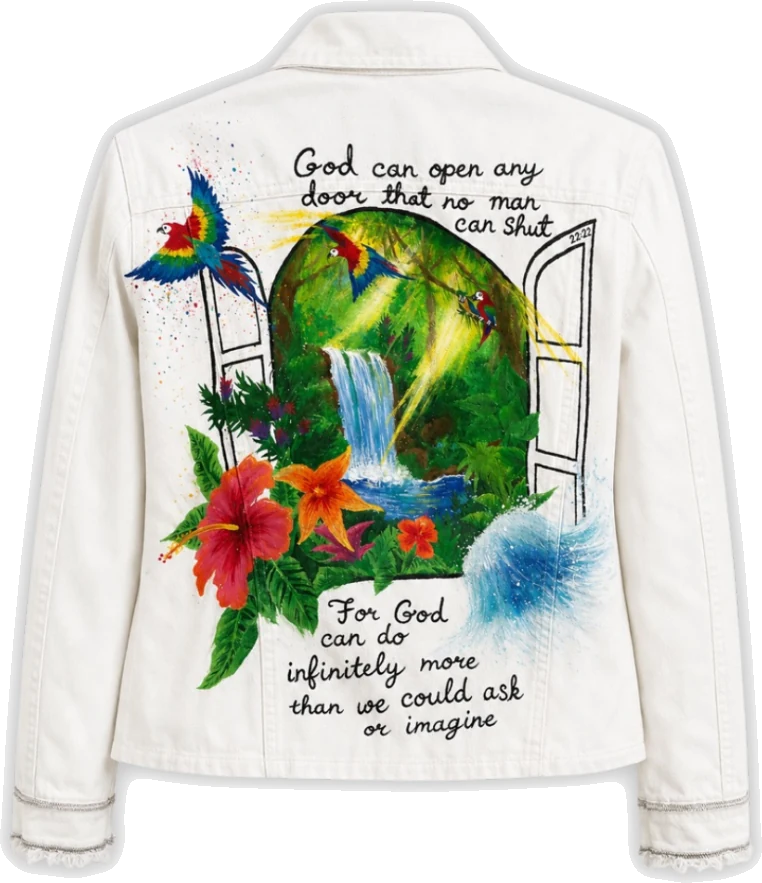 Hand-painted custom jacket — piece 11