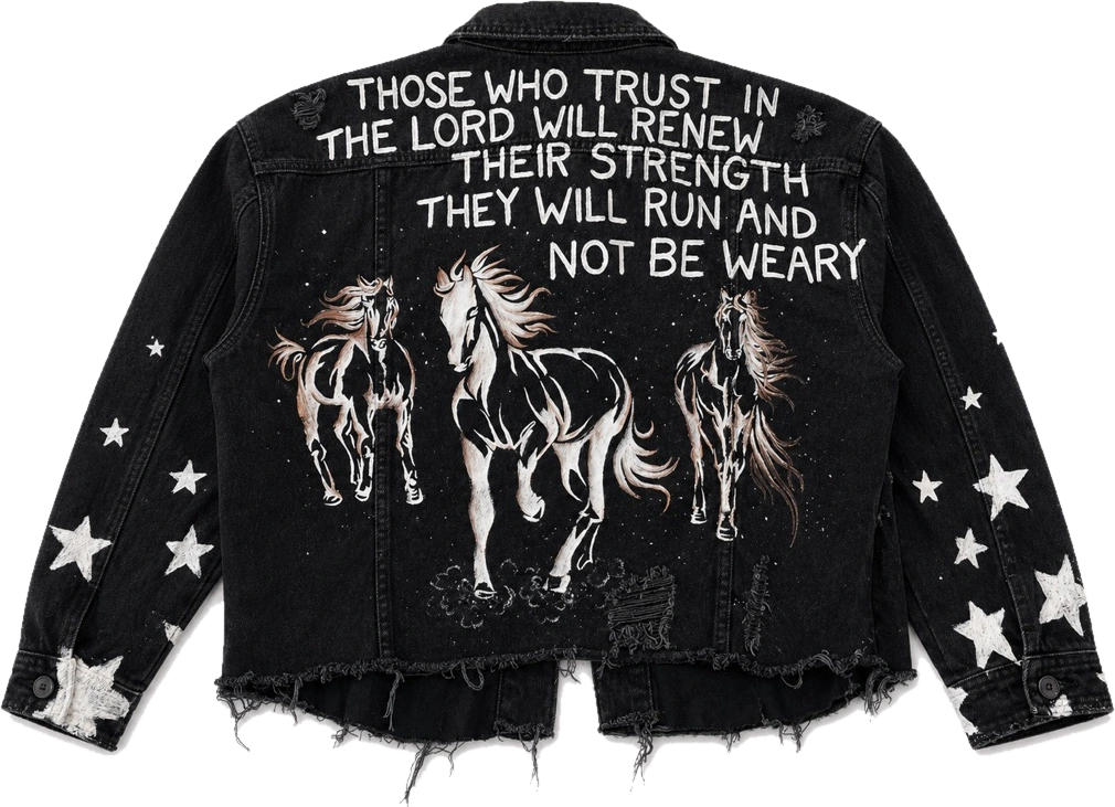 Hand-painted custom jacket — piece 12