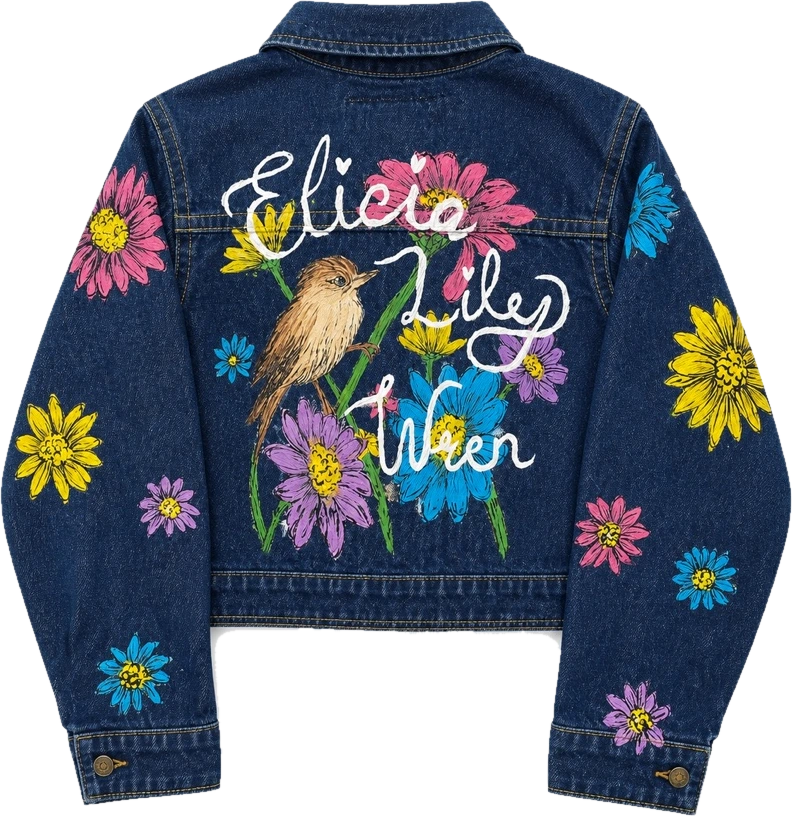 Hand-painted custom jacket — piece 18