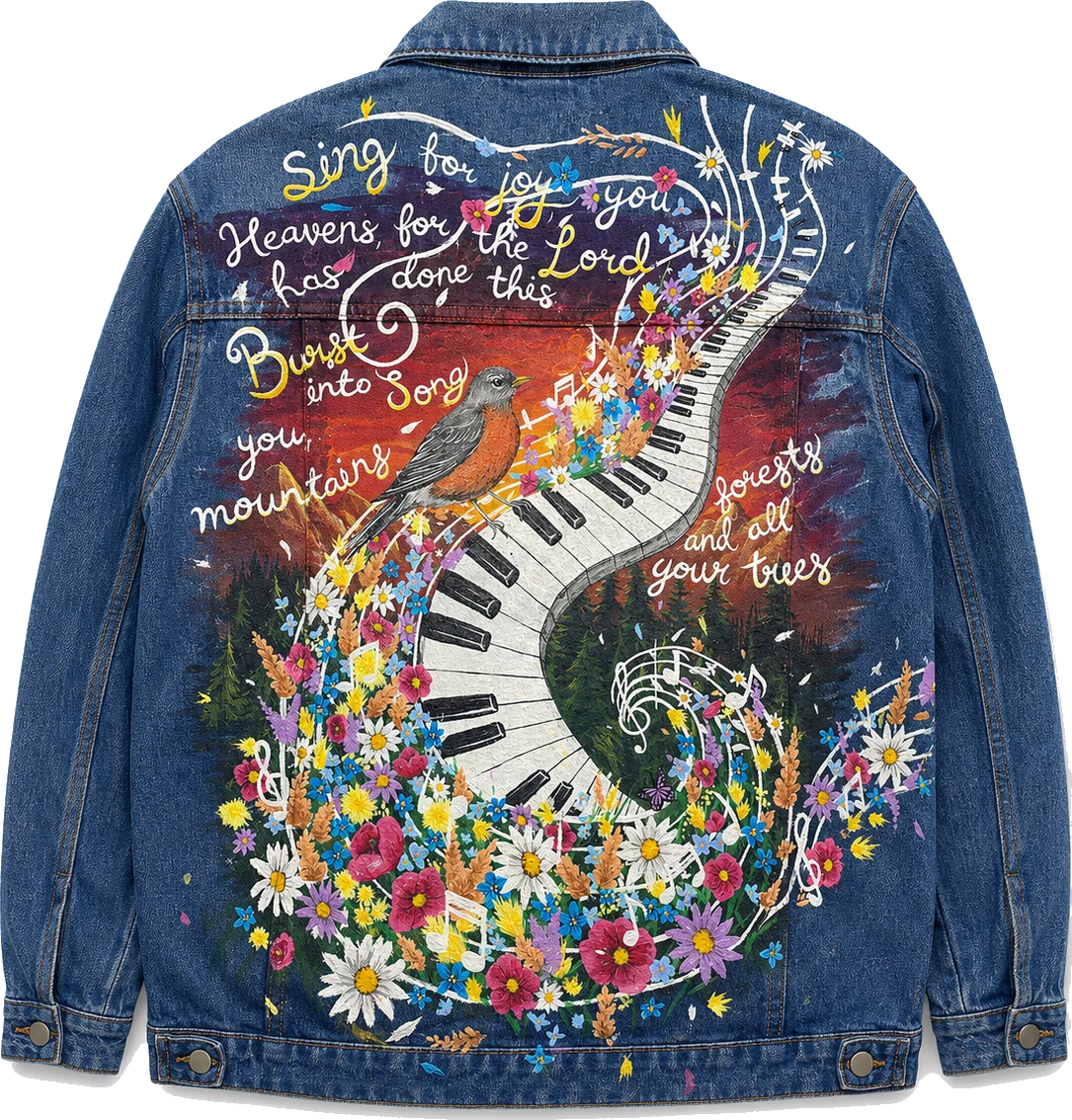Hand-painted custom jacket — piece 22