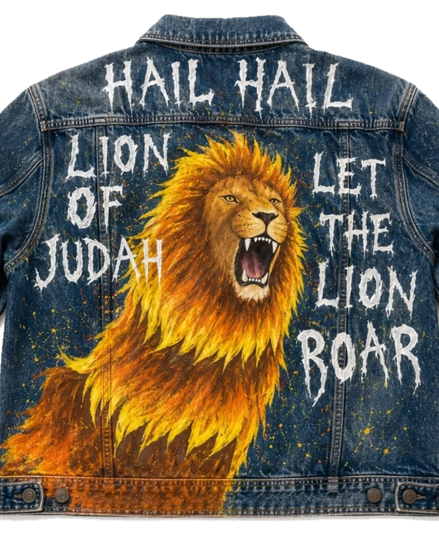 Let the Lion Roar — hand-painted jacket