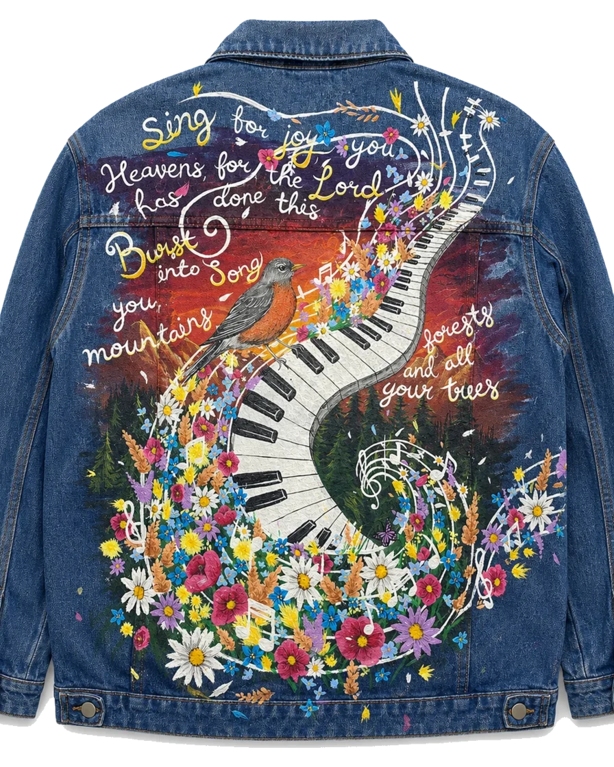 All Creation Sings — hand-painted jacket
